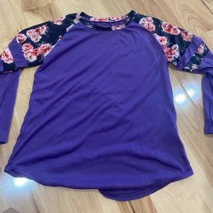 Purple floral shirt